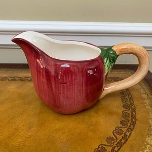 Handpainted Apple 16 ounce Pitcher